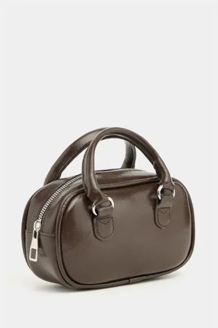 Mini sac bandoulière rétro marron