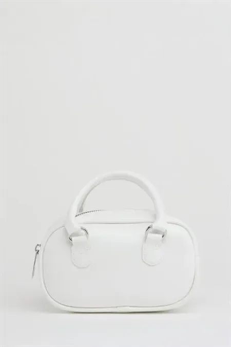 Mini sac bandoulière rétro blanc