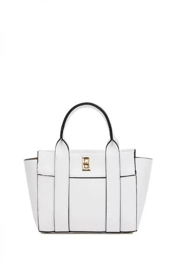 Mini sac fourre-tout à main et à bandoulière blanc Mini sac fourre-tout à main et à bandoulière blanc