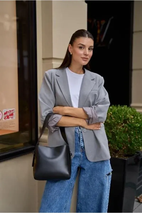 Shopper Yumuşak Deri Ayarlanabilir Askılı Omuz Çantası Siyah
