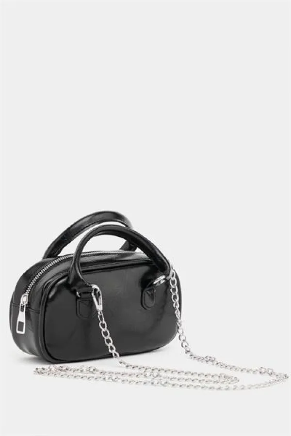 Mini sac bandoulière rétro noir