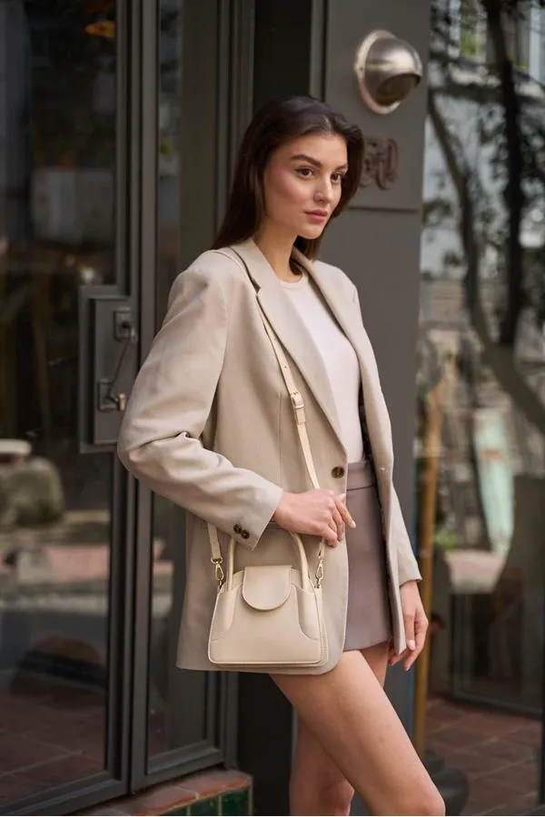 Sac Maja Mini City pour femme avec housse - Beige