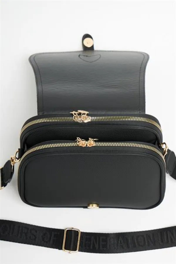 Sac à main et à bandoulière tendance et décontracté à boucle noir