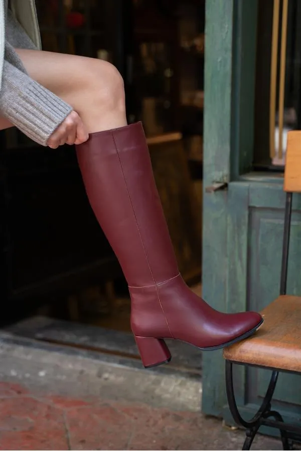 Bottes Rouge Bordeaux Bottes Rouge Bordeaux