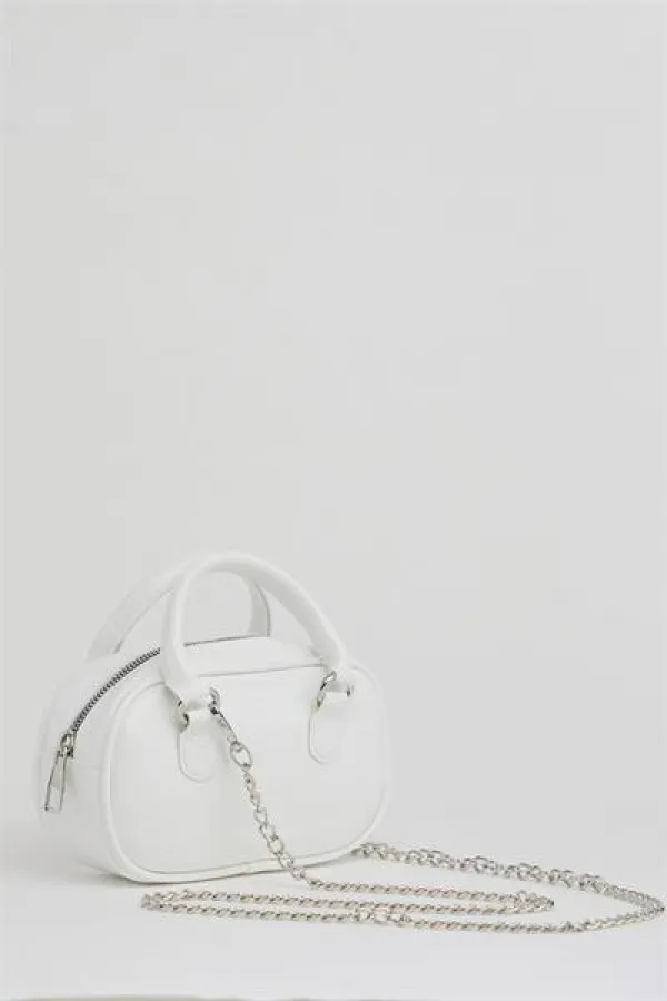 Mini sac bandoulière rétro blanc