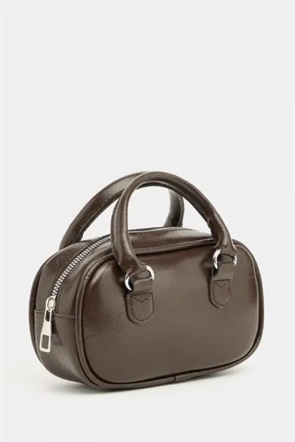 Mini sac bandoulière rétro marron