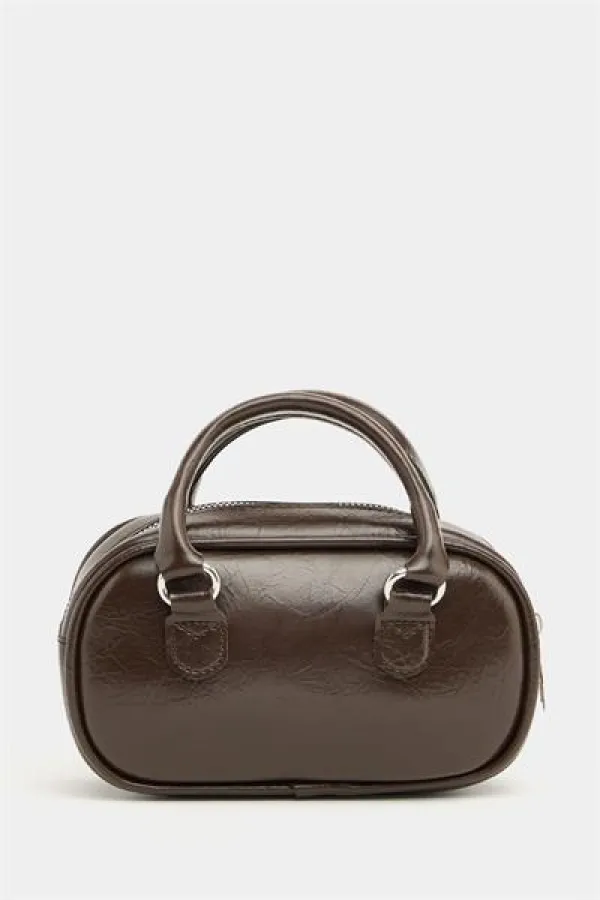Mini sac bandoulière rétro marron