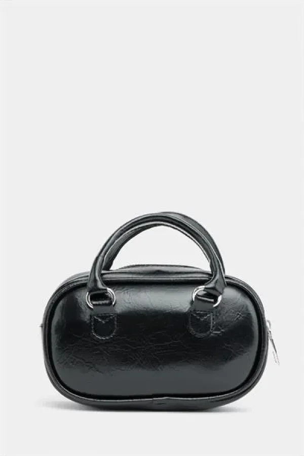Mini sac bandoulière rétro noir