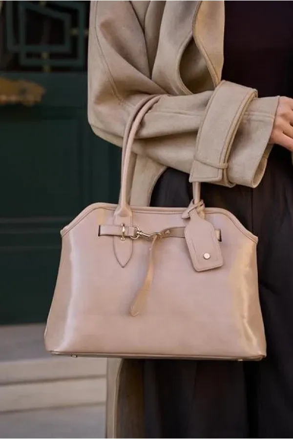 Sac à main rétro avec ceinture en vison