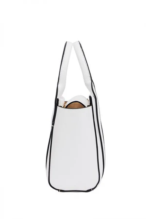 Mini sac fourre-tout à main et à bandoulière blanc Mini sac fourre-tout à main et à bandoulière blanc