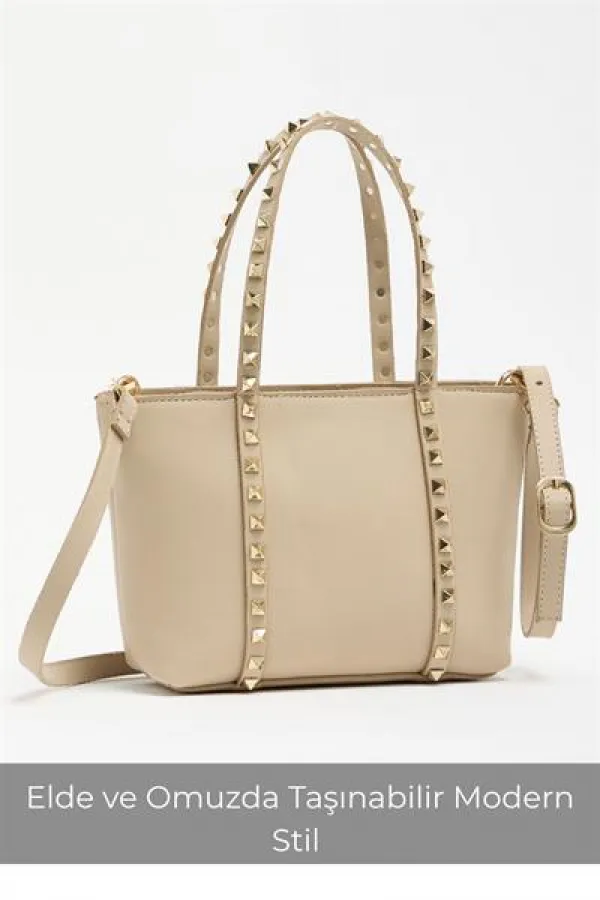 Sac à main et à bandoulière en cuir PU pour femme, petit format, avec boucle à clous