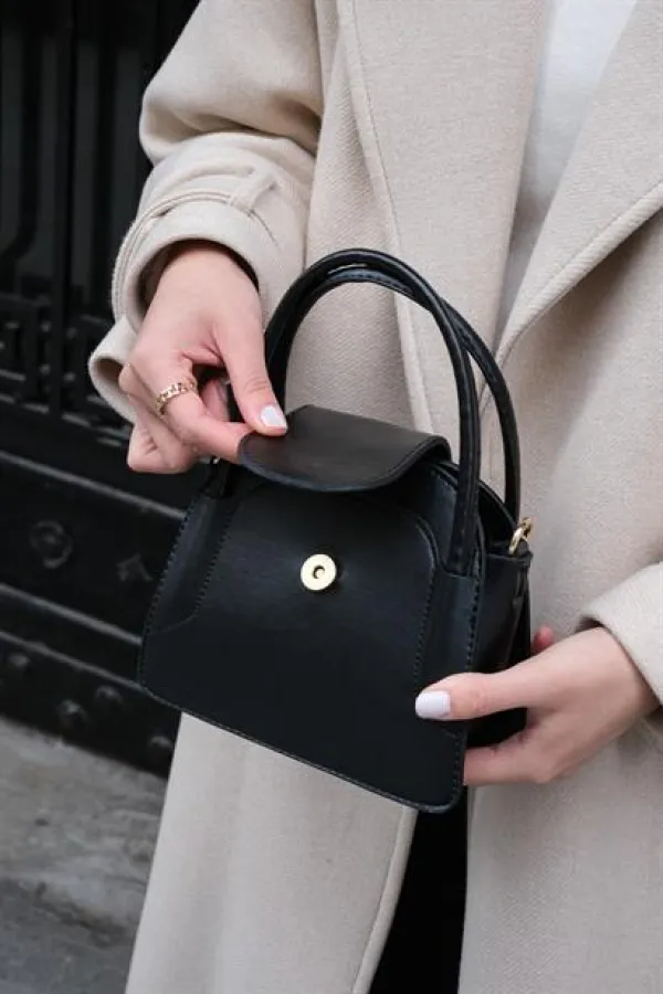 Sac Maja Mini City pour femme avec housse - Noir