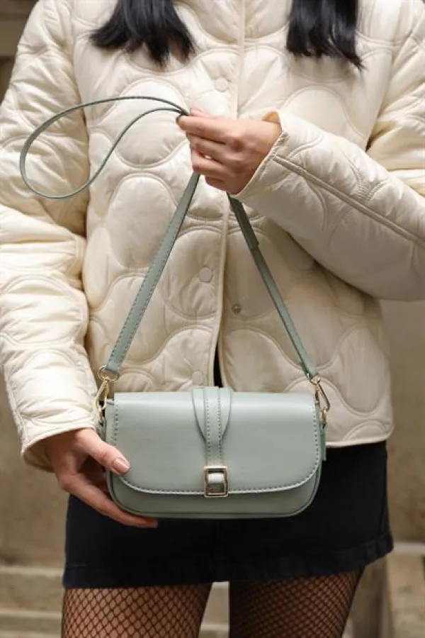 Sac bandoulière à boucle Alina pour femme - Menthe