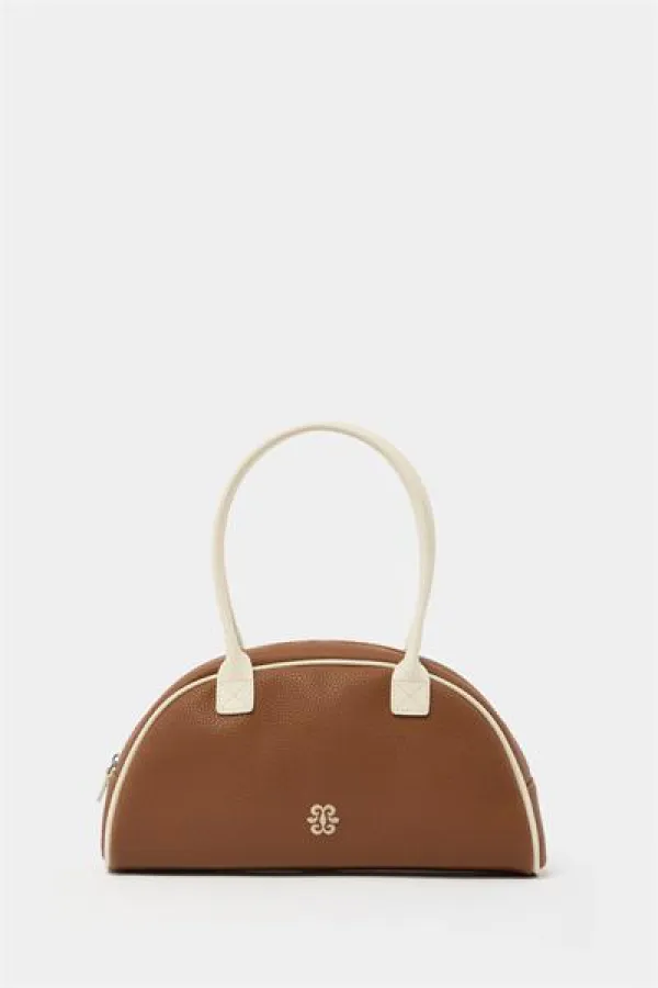 Sac à main et sac à bandoulière rétro beige