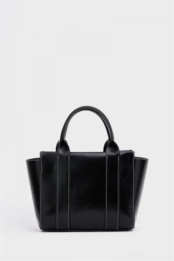 Mini sac fourre-tout à main et à bandoulière noir Mini sac fourre-tout à main et à bandoulière noir