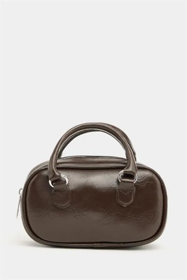 Mini sac bandoulière rétro marron