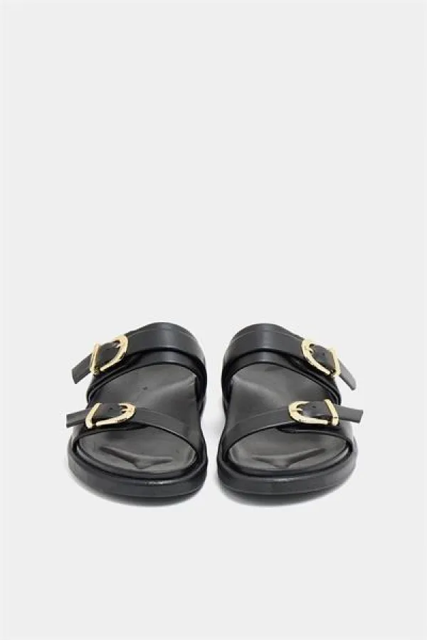 Chaussons tendance à double boucle noirs