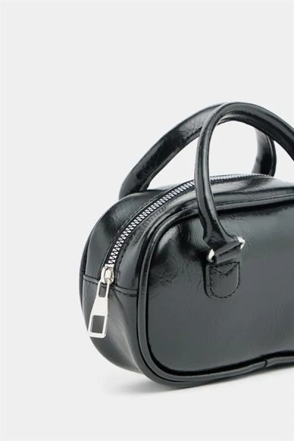 Mini sac bandoulière rétro noir