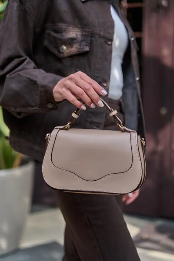 Sac à bandoulière avec housse et vison