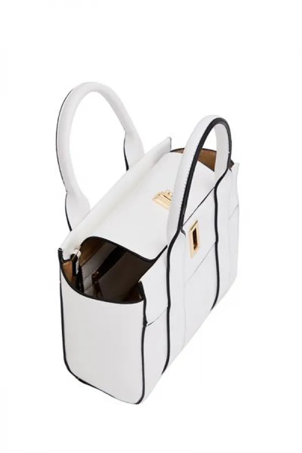 Mini sac fourre-tout à main et à bandoulière blanc Mini sac fourre-tout à main et à bandoulière blanc