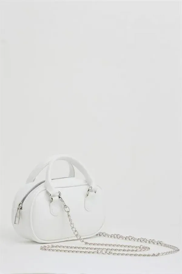 Mini sac bandoulière rétro blanc