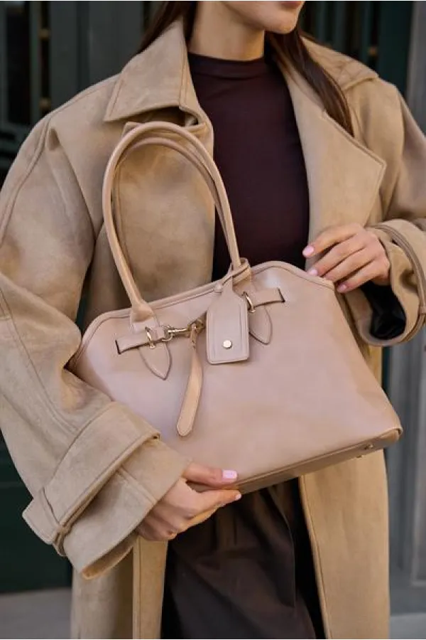 Sac à main rétro avec ceinture en vison
