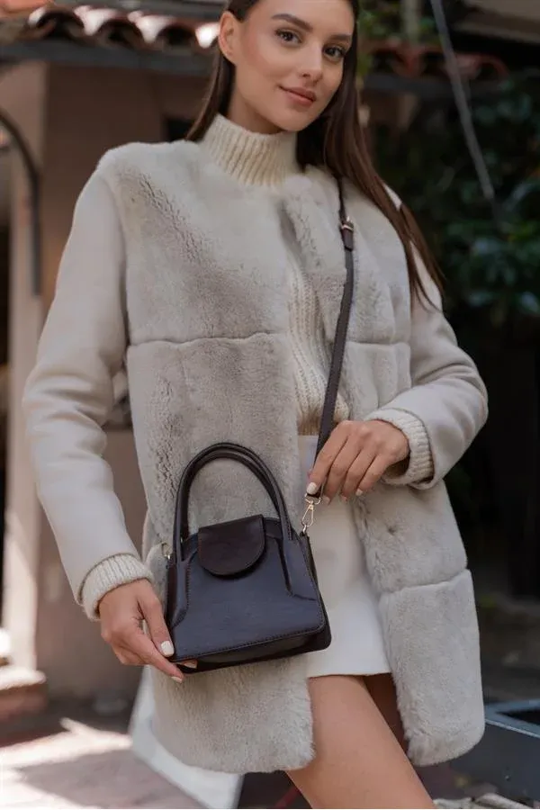 Sac Maja Mini City pour femme avec housse - Marron Sac Maja Mini City pour femme avec housse - Marron