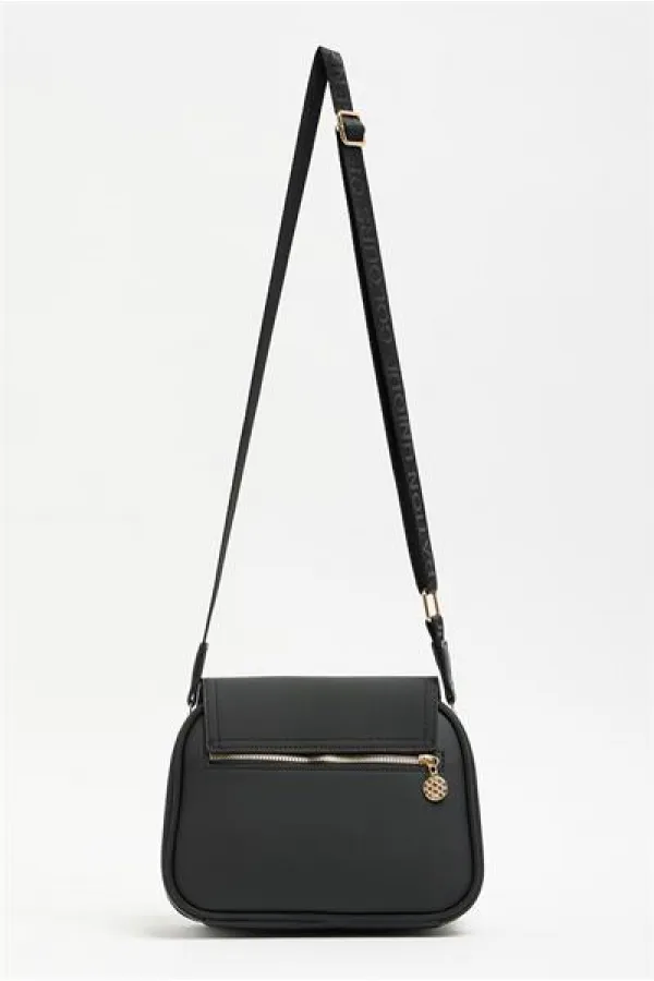 Sac à main et à bandoulière tendance et décontracté à boucle noir
