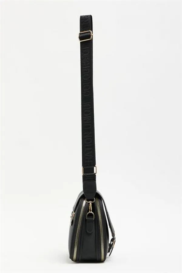 Sac à main et à bandoulière tendance et décontracté à boucle noir