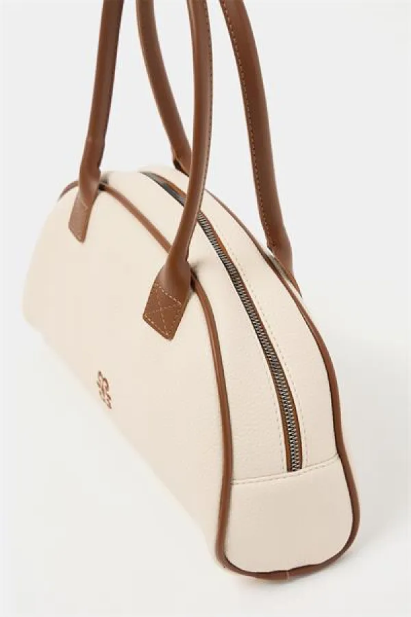 Sac à main et à bandoulière rétro beige