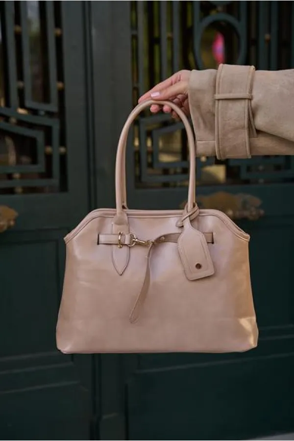 Sac à main rétro avec ceinture en vison
