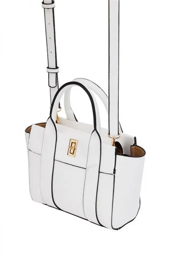 Mini sac fourre-tout à main et à bandoulière blanc Mini sac fourre-tout à main et à bandoulière blanc