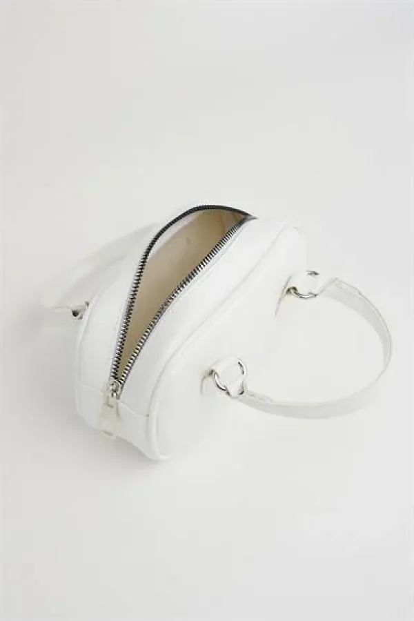 Mini sac bandoulière rétro blanc