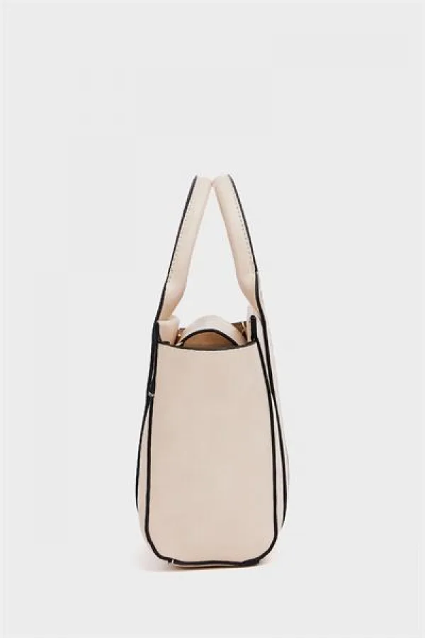 Mini sac fourre-tout à main et à bandoulière crème Mini sac fourre-tout à main et à bandoulière crème