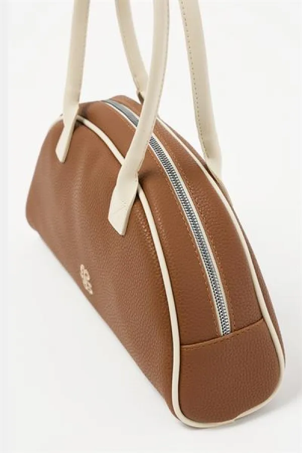 Sac à main et sac à bandoulière rétro beige