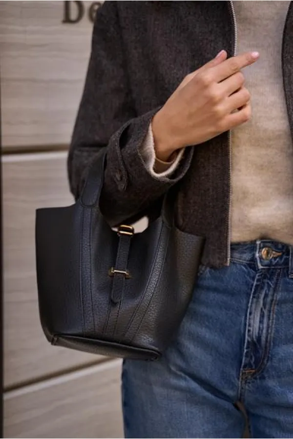 Sac panier avec accessoire de verrouillage noir