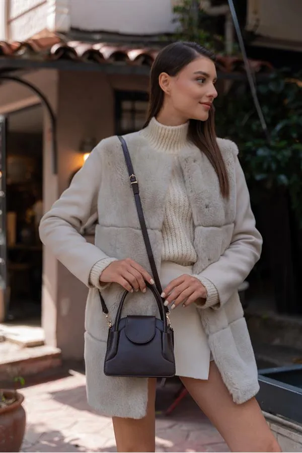 Sac Maja Mini City pour femme avec housse - Marron Sac Maja Mini City pour femme avec housse - Marron