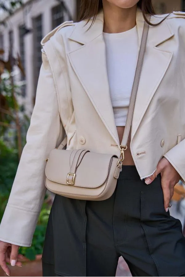 Sac bandoulière à boucle Alina pour femme - Vison