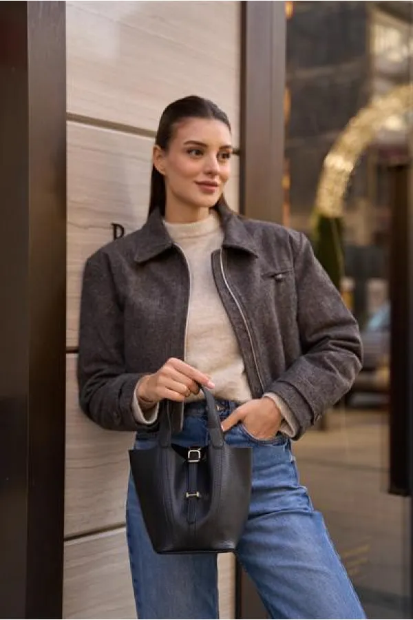 Sac panier avec accessoire de verrouillage noir