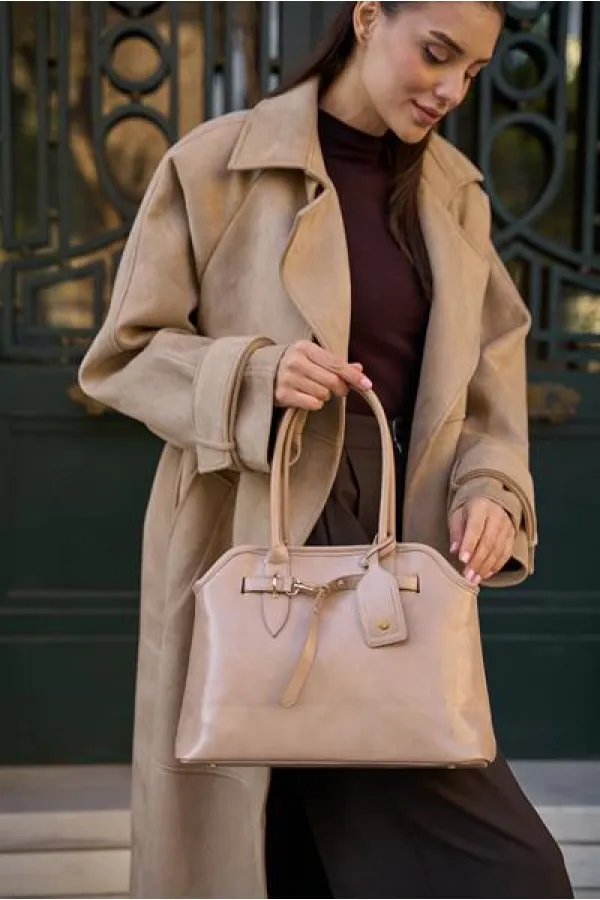 Sac à main rétro avec ceinture en vison