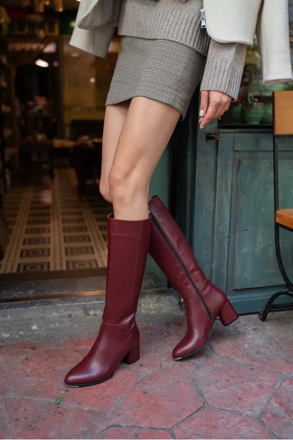 Bottes Rouge Bordeaux Bottes Rouge Bordeaux
