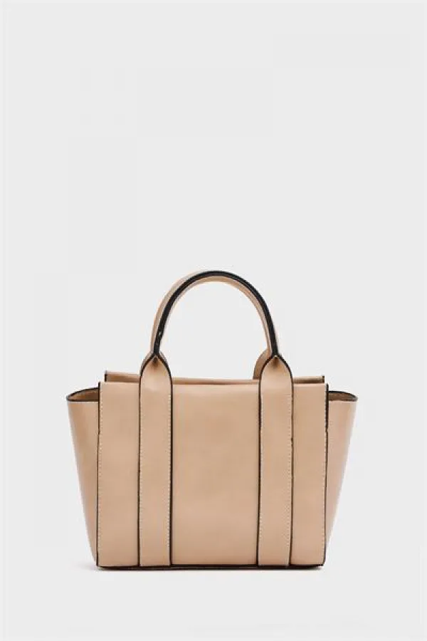 Mini sac fourre-tout à main et à bandoulière en vison