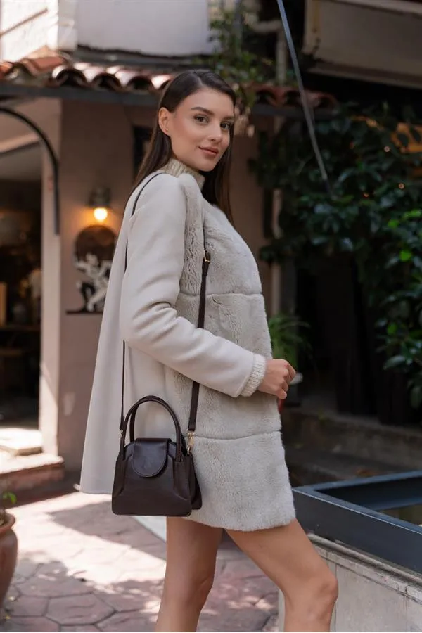 Sac Maja Mini City pour femme avec housse - Marron Sac Maja Mini City pour femme avec housse - Marron