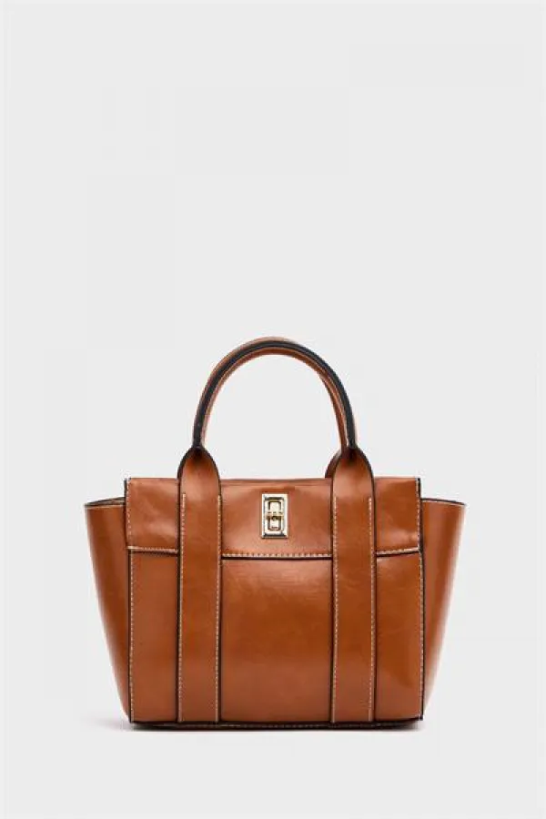 Mini sac fourre-tout à main et à bandoulière Tan Mini sac fourre-tout à main et à bandoulière Tan