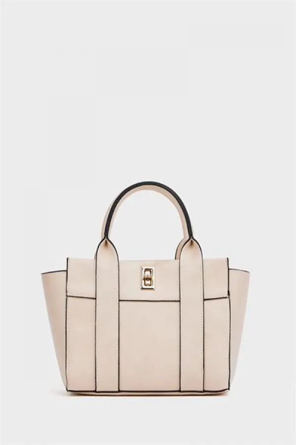 Mini sac fourre-tout à main et à bandoulière crème Mini sac fourre-tout à main et à bandoulière crème