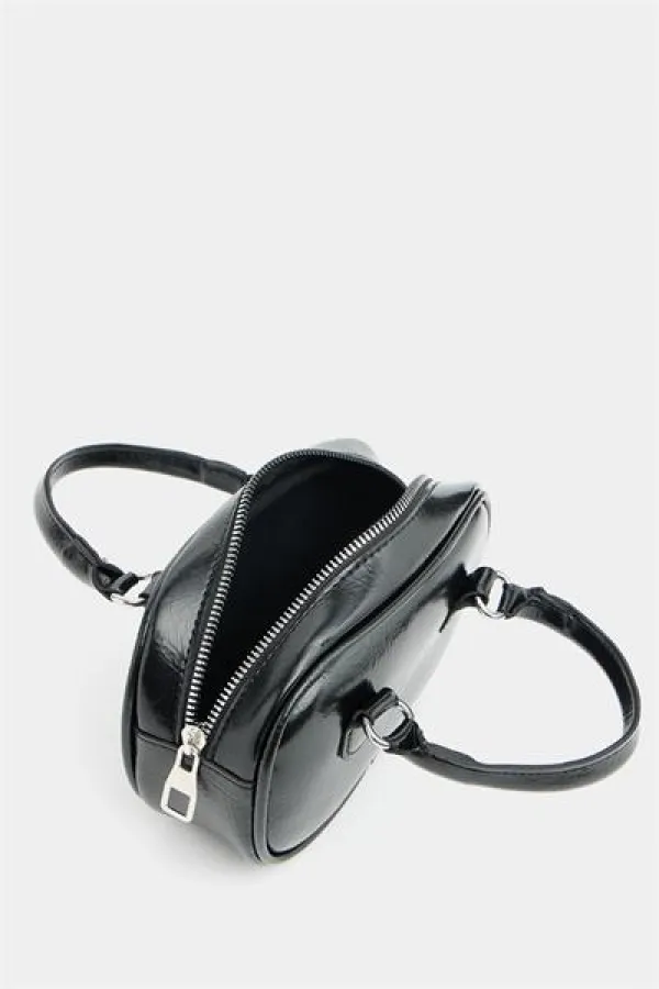 Mini sac bandoulière rétro noir