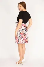 KADIN SİYAH ANVELOP YAKALI BELİ KUŞAKLI ELBİSE