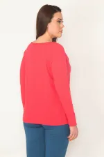 KADIN FUJYA ÖN PATI ÇITÇIT DÜĞMELİ LİKRALI BLUZ