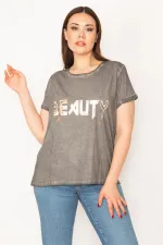 KADIN FÜME YIKAMALI KUMAŞ LAK BASKILI BLZ