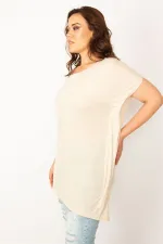 Kadın Vizon Yan Detaylı Bluz 65N33656